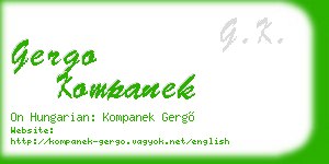 gergo kompanek business card